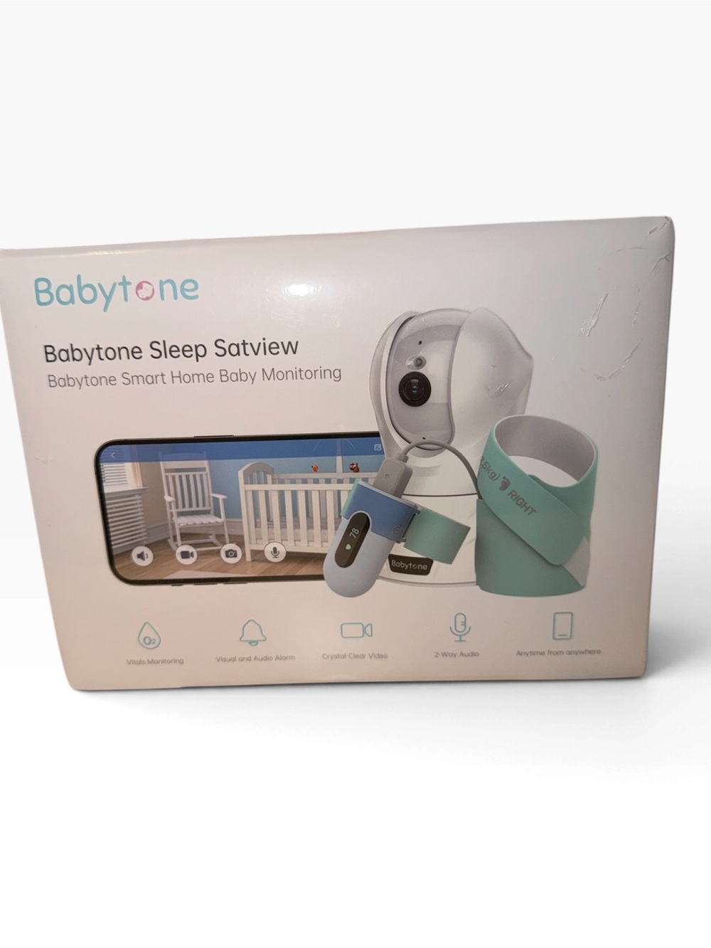 Babytone Sleep Satview Sleep Sock&HD Camera Track HRSp02 Level,Cry Motion Detect